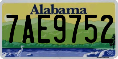 AL license plate 7AE9752