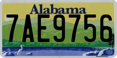 AL license plate 7AE9756