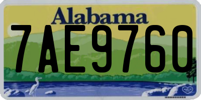 AL license plate 7AE9760