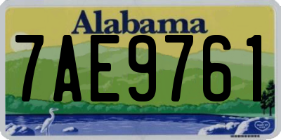 AL license plate 7AE9761