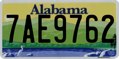 AL license plate 7AE9762