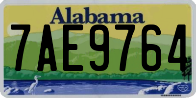 AL license plate 7AE9764
