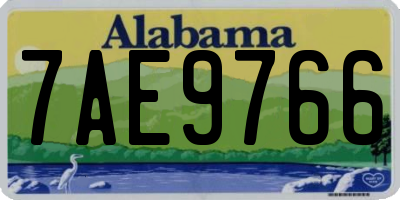 AL license plate 7AE9766
