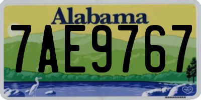 AL license plate 7AE9767