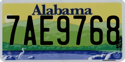 AL license plate 7AE9768