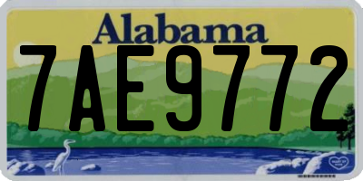 AL license plate 7AE9772