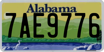AL license plate 7AE9776