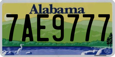 AL license plate 7AE9777