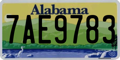 AL license plate 7AE9783