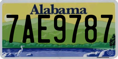 AL license plate 7AE9787