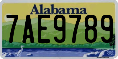 AL license plate 7AE9789