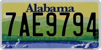 AL license plate 7AE9794