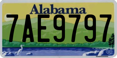AL license plate 7AE9797