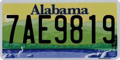 AL license plate 7AE9819