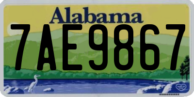 AL license plate 7AE9867