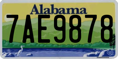 AL license plate 7AE9878