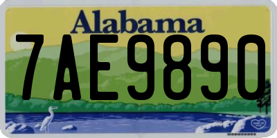 AL license plate 7AE9890