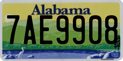 AL license plate 7AE9908