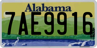 AL license plate 7AE9916