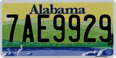 AL license plate 7AE9929