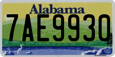 AL license plate 7AE9930