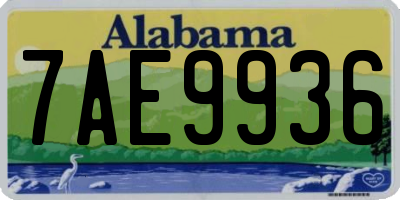AL license plate 7AE9936