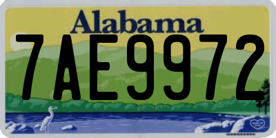 AL license plate 7AE9972