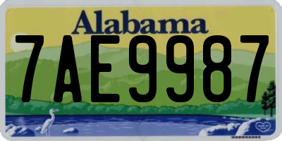 AL license plate 7AE9987