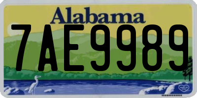 AL license plate 7AE9989