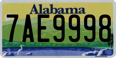 AL license plate 7AE9998