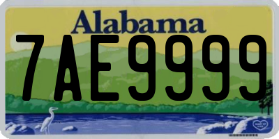 AL license plate 7AE9999