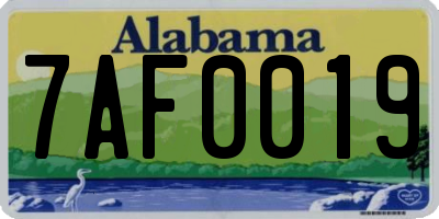 AL license plate 7AF0019