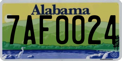 AL license plate 7AF0024