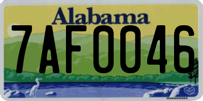 AL license plate 7AF0046