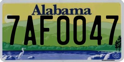 AL license plate 7AF0047