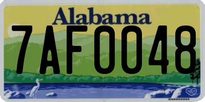 AL license plate 7AF0048