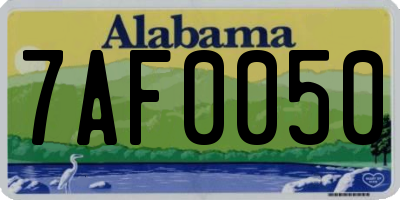AL license plate 7AF0050