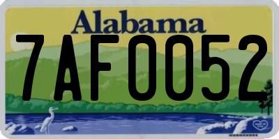 AL license plate 7AF0052