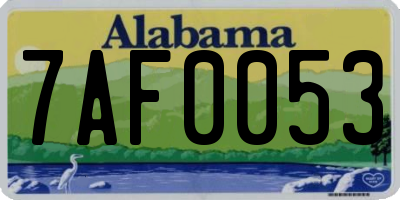 AL license plate 7AF0053