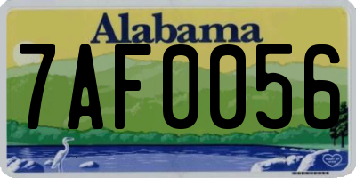 AL license plate 7AF0056