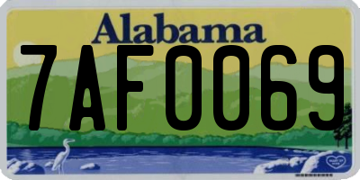 AL license plate 7AF0069