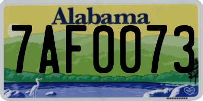 AL license plate 7AF0073