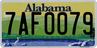AL license plate 7AF0079