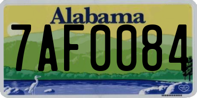 AL license plate 7AF0084