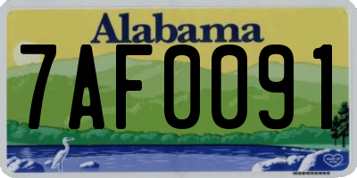 AL license plate 7AF0091