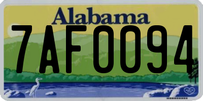 AL license plate 7AF0094