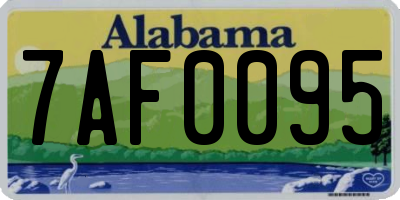 AL license plate 7AF0095