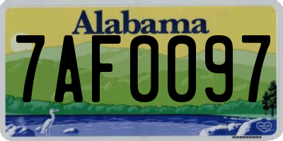 AL license plate 7AF0097