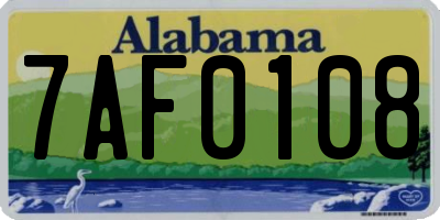 AL license plate 7AF0108