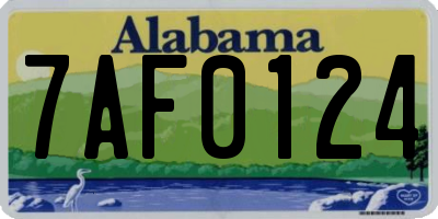 AL license plate 7AF0124